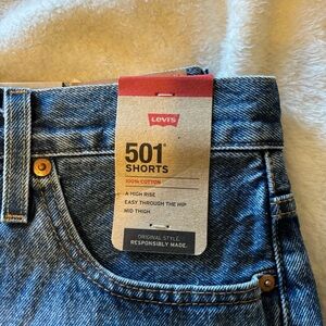 Levi's Blue Denim 501 Shorts